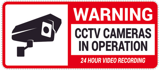 No entry - video surveillance "Warning CCTV cameras in operation 24 hours video recording" 10-40 cm LH-RESTRICT-1220
