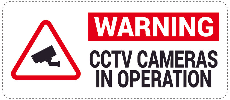 No entry - video surveillance "Warning CCTV cameras in operation" 10-40 cm LH-RESTRICT-1270