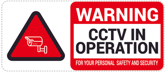 No entry - video surveillance "Warning CCTV in operation for your personal safety and security" 10-40 cm LH-RESTRICT-1280