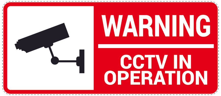 No entry - video surveillance "Warning CCTV in operation" 10-40 cm LH-RESTRICT-1310