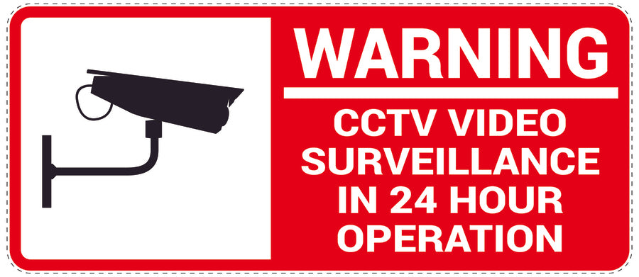 No entry - video surveillance "Warning CCTV video surveillanve in 24 hour operation" 10-40 cm LH-RESTRICT-1320