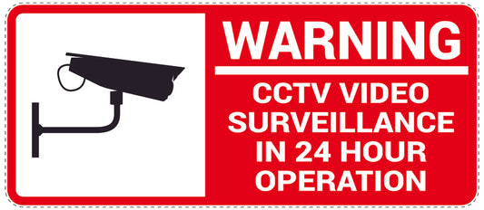 No entry - video surveillance "Warning CCTV video surveillanve in 24 hour operation" 10-40 cm LH-RESTRICT-1320