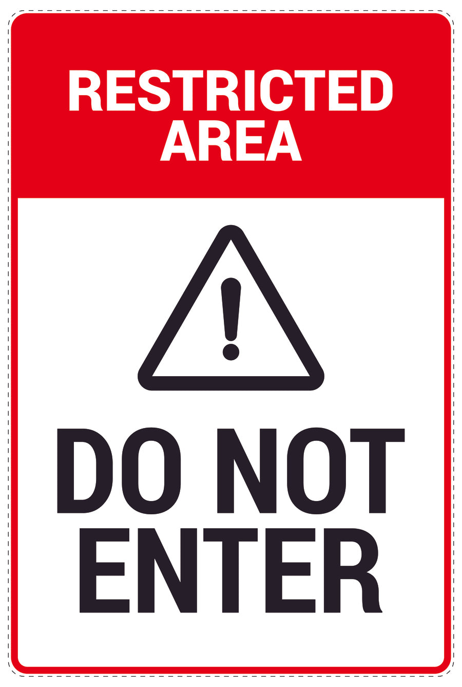 No entry - video surveillance "Restricted area do not enter" 10-40 cm LH-RESTRICT-2000