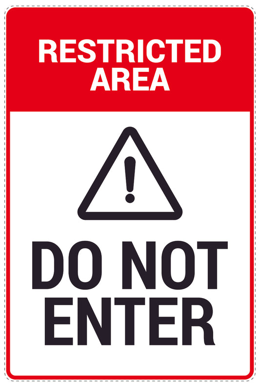 No entry - video surveillance "Restricted area do not enter" 10-40 cm LH-RESTRICT-2000