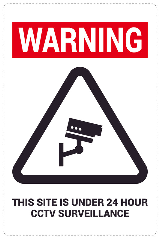 No entry - video surveillance "Warning this site under 24 hour VVTV surveillance" 10-40 cm LH-RESTRICT-2030