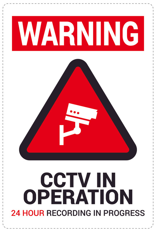 No entry - video surveillance "Warning CCTV in operation 24 hours recording in progress " 10-40 cm LH-RESTRICT-2040