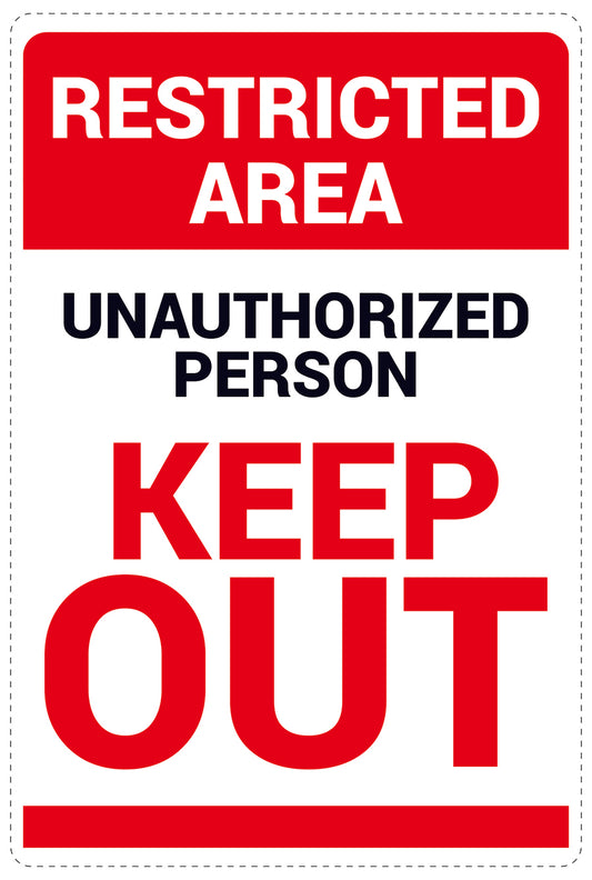 No entry - video surveillance "Restricted area unauthorized persons keep out!" 10-40 cm LH-RESTRICT-2070
