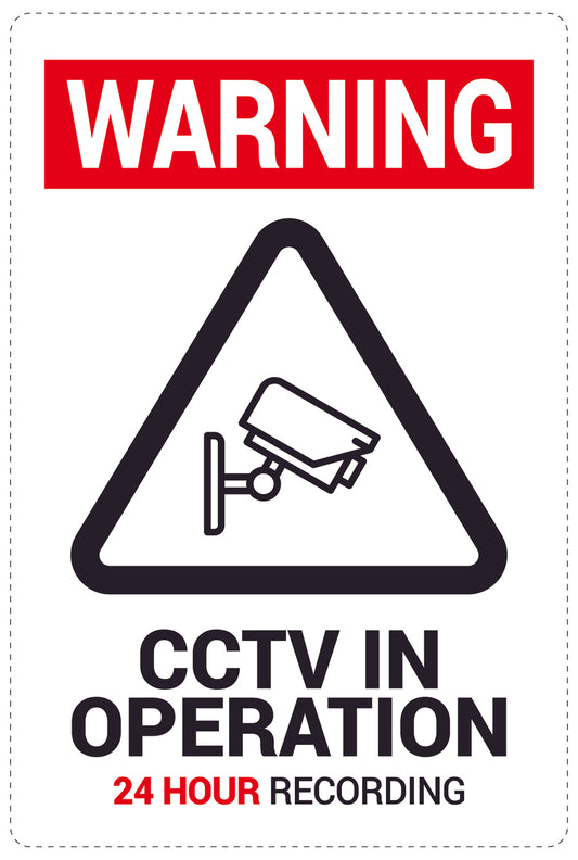 No entry - video surveillance "Warning CCTV in operation 24 hours recording " 10-40 cm LH-RESTRICT-2090