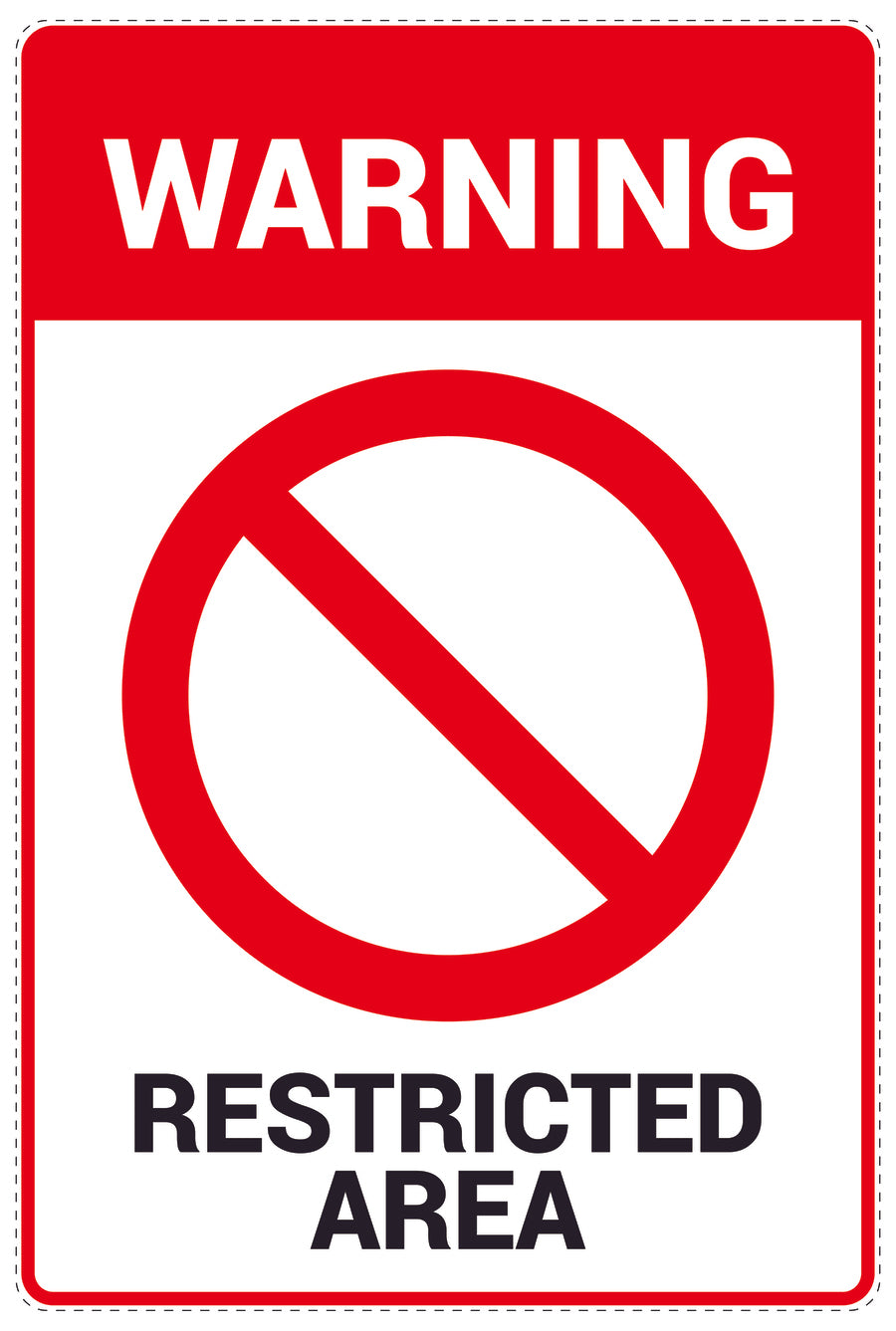 No entry - video surveillance "Warning Restricted area " 10-40 cm LH-RESTRICT-2120