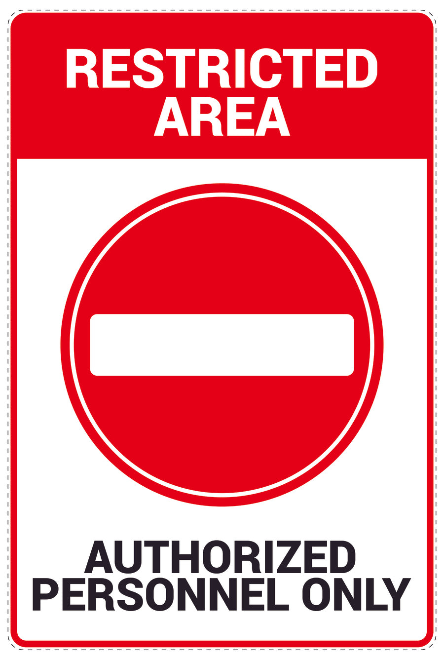 No entry - video surveillance "Restricted area authorized pesonnel only" 10-40 cm LH-RESTRICT-2130