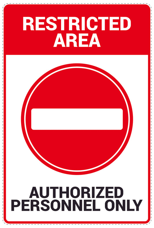 No entry - video surveillance "Restricted area authorized pesonnel only" 10-40 cm LH-RESTRICT-2130