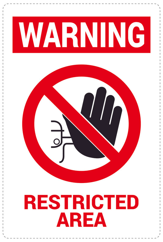 No entry - video surveillance "Warning Restricted area " 10-40 cm LH-RESTRICT-2140