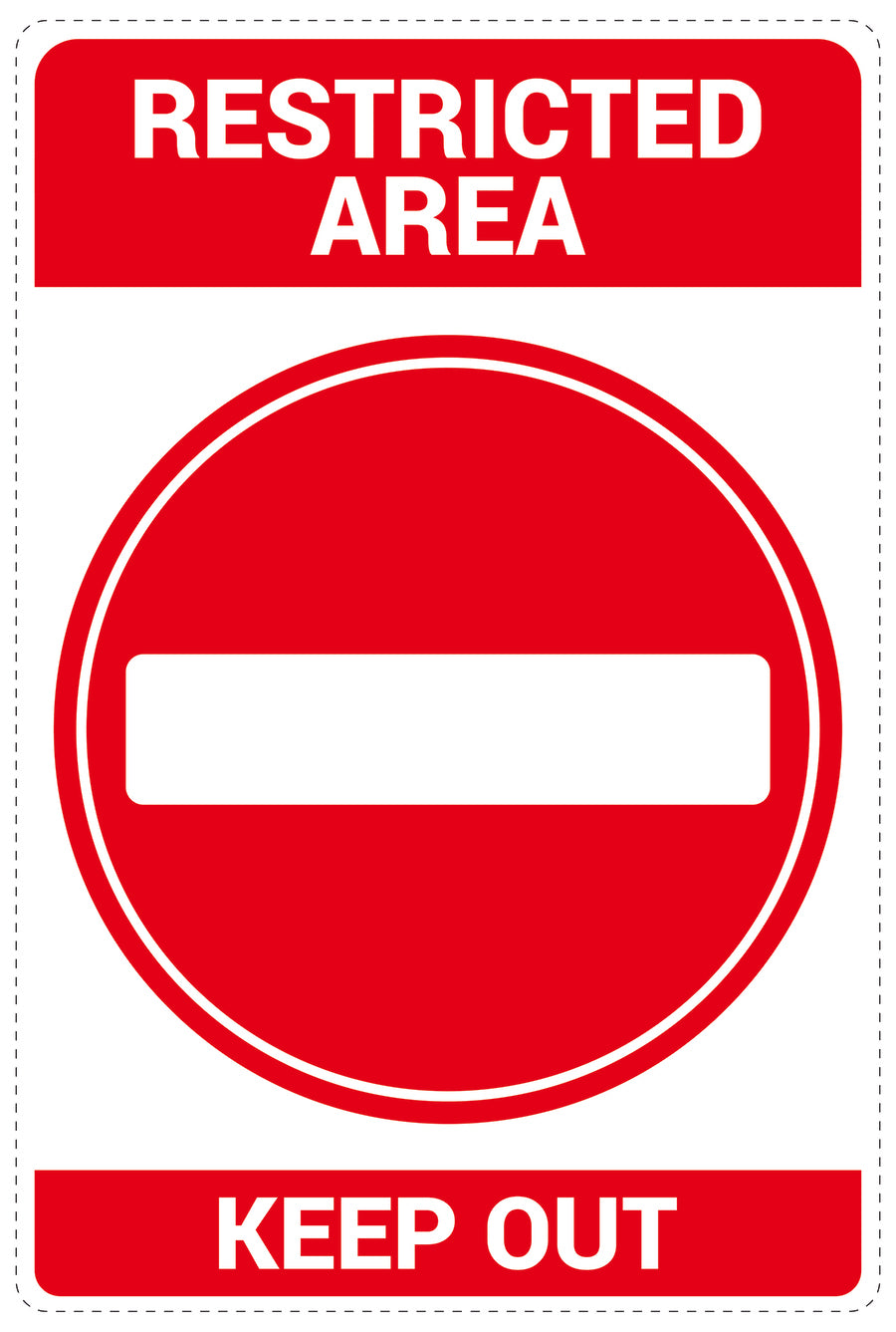 No entry - video surveillance "Restricted area keep out" 10-40 cm LH-RESTRICT-2160