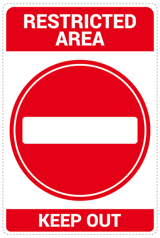 No entry - video surveillance "Restricted area keep out" 10-40 cm LH-RESTRICT-2160
