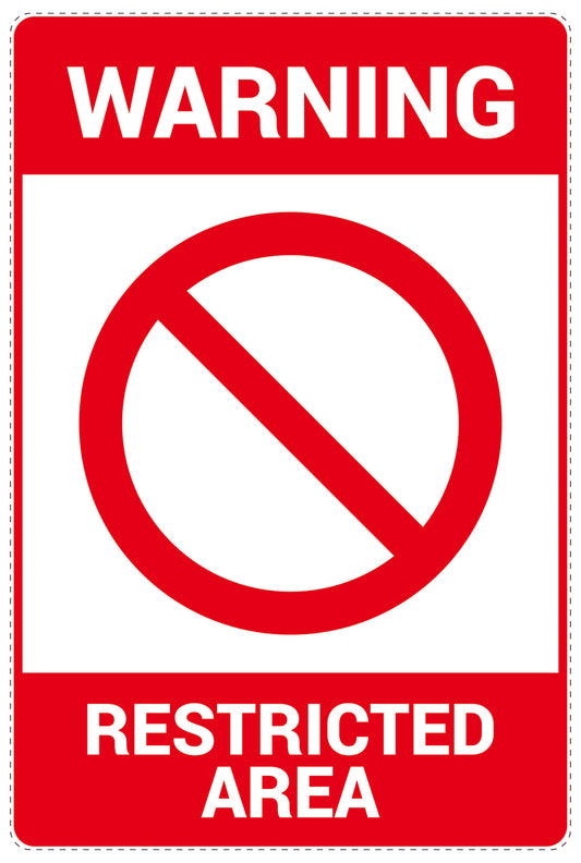 No entry - video surveillance "Warning Restricted area " 10-40 cm LH-RESTRICT-2170