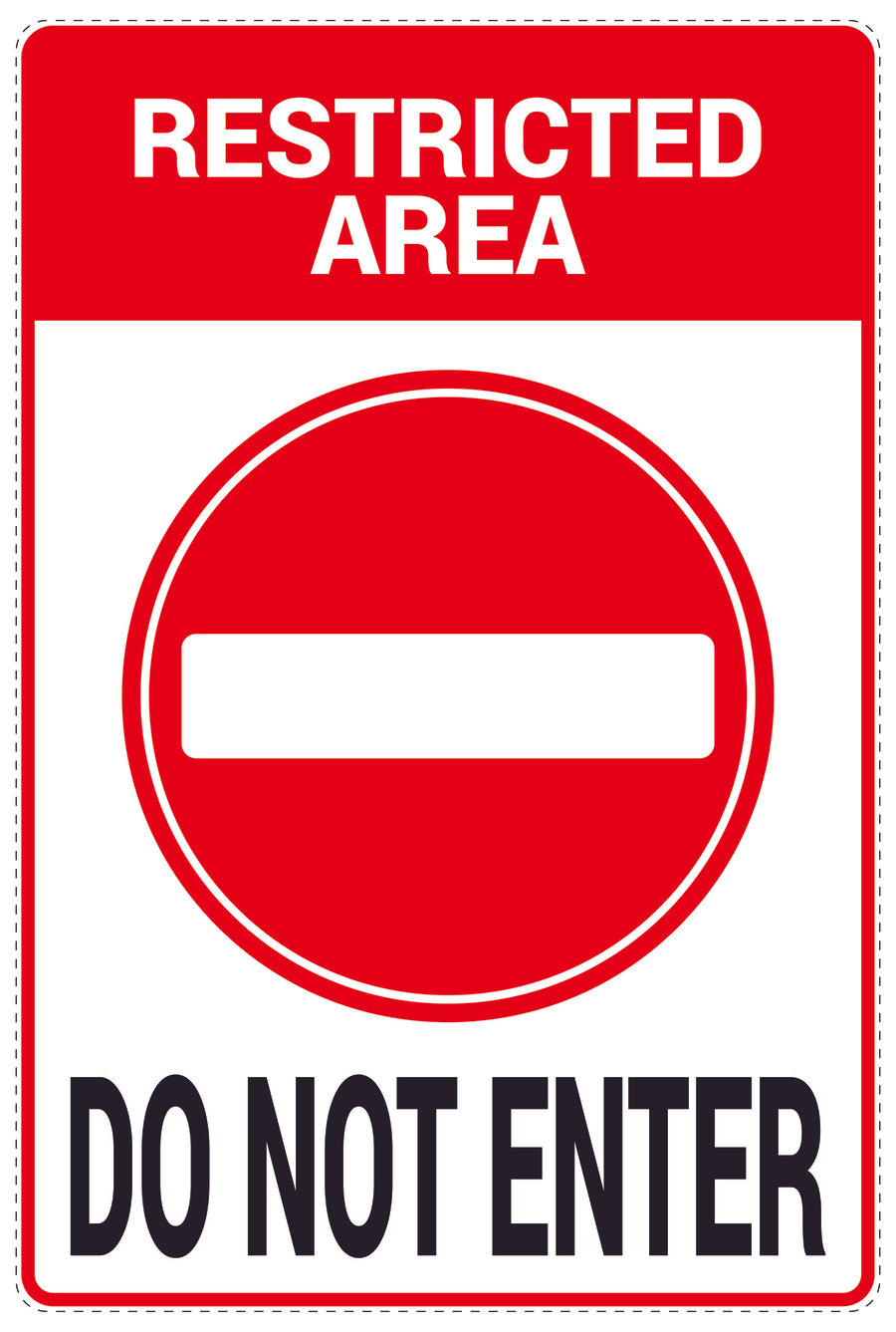 No entry - video surveillance "Restricted area do not enter" 10-40 cm LH-RESTRICT-2180
