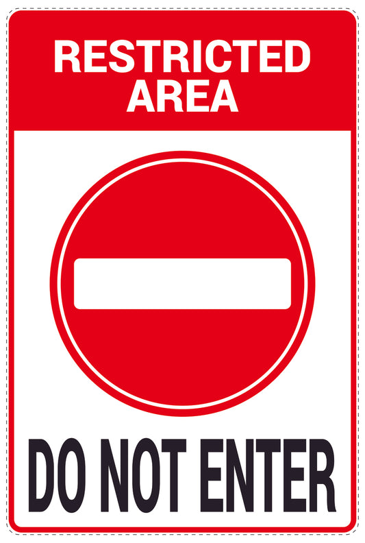 No entry - video surveillance "Restricted area do not enter" 10-40 cm LH-RESTRICT-2180