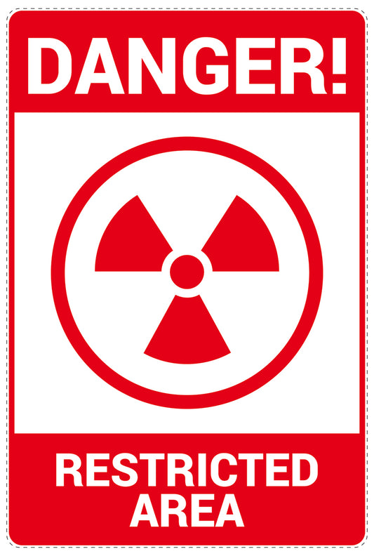 No entry - video surveillance "Danger ! Restricted area " 10-40 cm LH-RESTRICT-2190