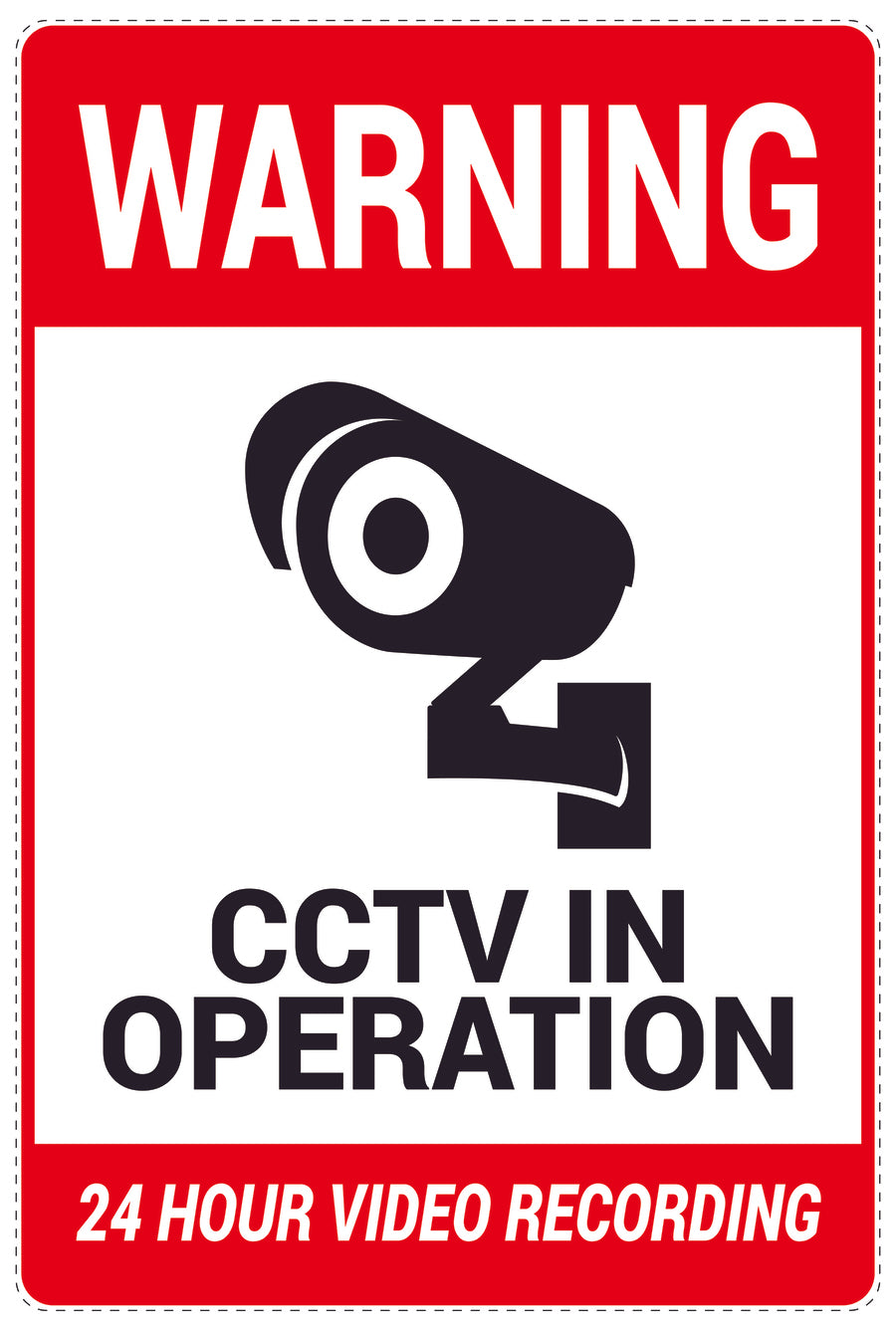 No entry - video surveillance "Warning CCTV in operation 24 hours video recording" 10-40 cm LH-RESTRICT-2210