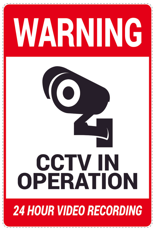 No entry - video surveillance "Warning CCTV in operation 24 hours video recording" 10-40 cm LH-RESTRICT-2210