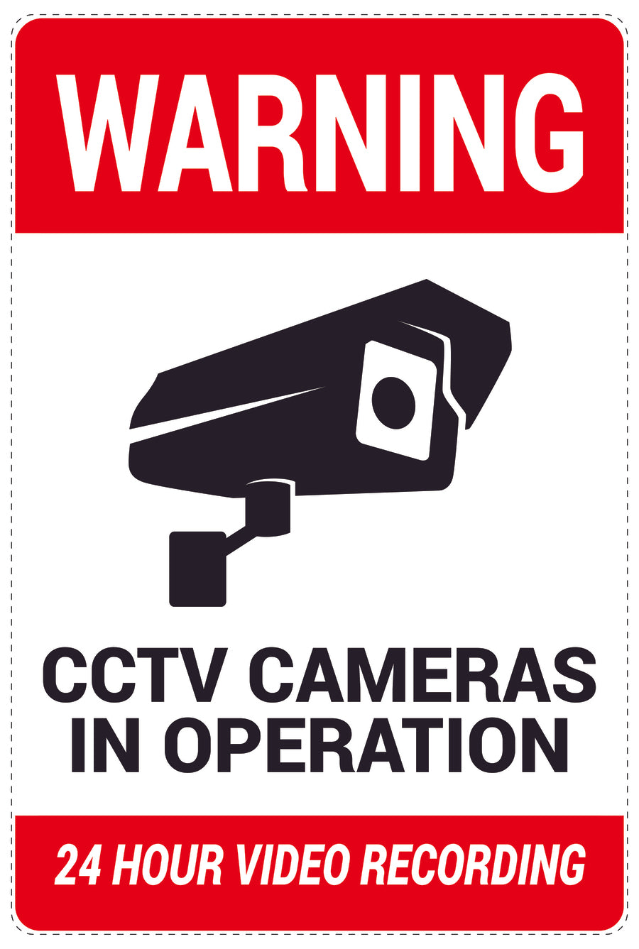 No entry - video surveillance "Warning CCTV cameras in operation 24 hours video recording" 10-40 cm LH-RESTRICT-2220