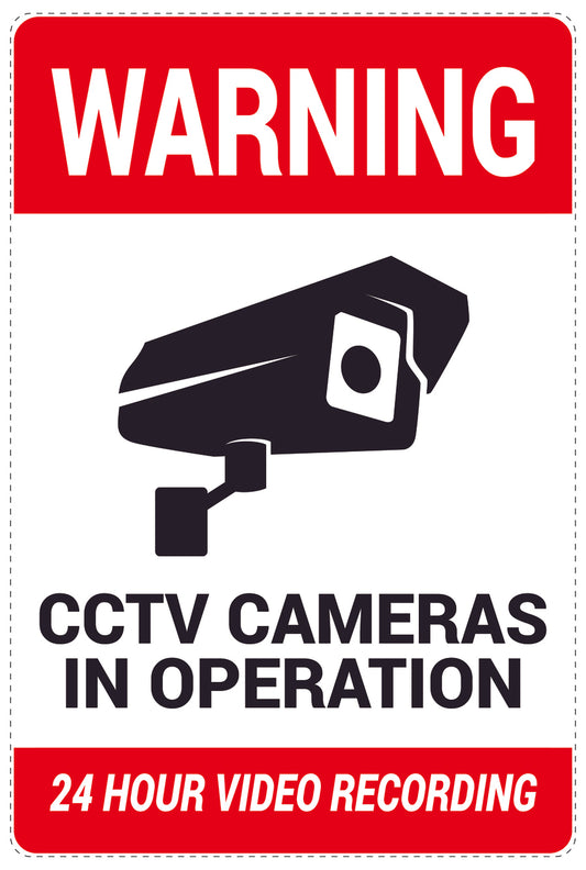 No entry - video surveillance "Warning CCTV cameras in operation 24 hours video recording" 10-40 cm LH-RESTRICT-2220