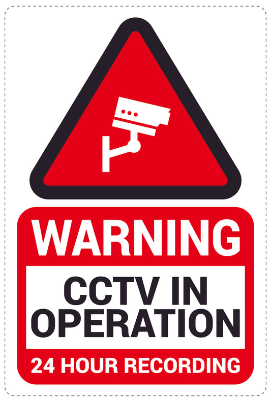 No entry - video surveillance "Warning CCTV cameras in operation 24 hours recording" 10-40 cm LH-RESTRICT-2240