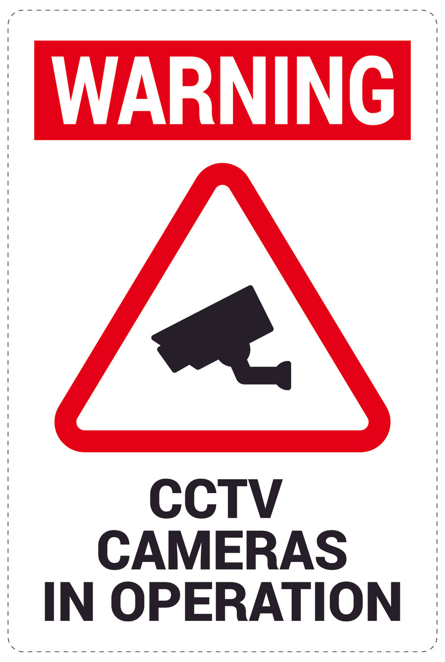 No entry - video surveillance "Warning CCTV cameras in operation" 10-40 cm LH-RESTRICT-2270