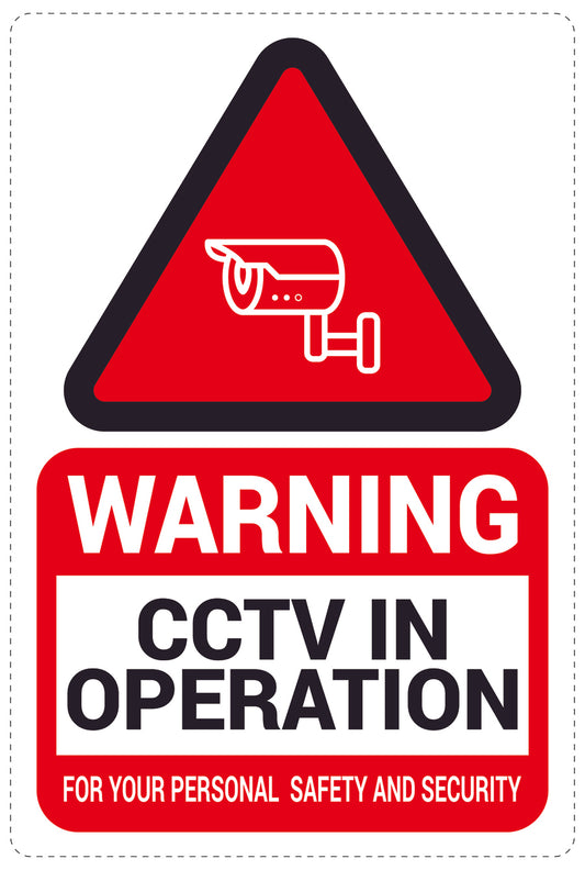 No entry - video surveillance "Warning CCTV in operation for your personal safety and security" 10-40 cm LH-RESTRICT-2280