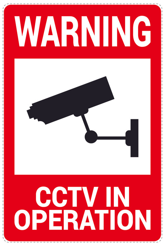 No entry - video surveillance "Warning CCTV in operation" 10-40 cm LH-RESTRICT-2310