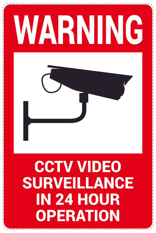 No entry - video surveillance "Warning CCTV video surveillanve in 24 hour operation" 10-40 cm LH-RESTRICT-2320