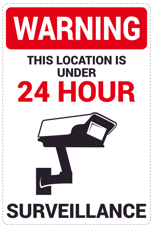 No entry - video surveillance "Warning this location is under 24 hour CCTV surveillance" 10-40 cm LH-RESTRICT-2340