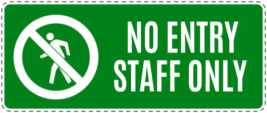 No entry sticker "No entry staff only" LH-SI5000-67