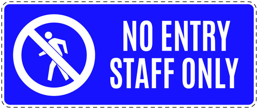No entry sticker "No entry staff only" LH-SI5010-44