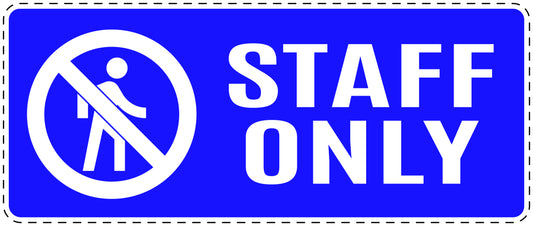 No entry sticker "Staff only" LH-SI5050-44