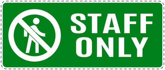 No entry sticker "Staff only" LH-SI5050-67