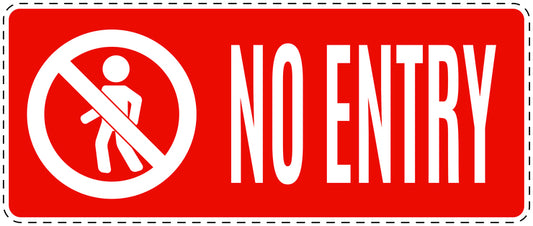No entry sticker "No entry " LH-SI5060-14
