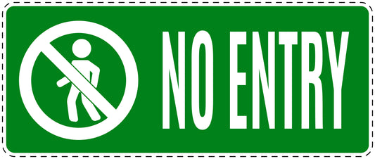 No entry sticker "No entry " LH-SI5060-67