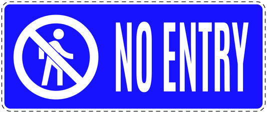 No entry sticker "No entry " LH-SI5080-44