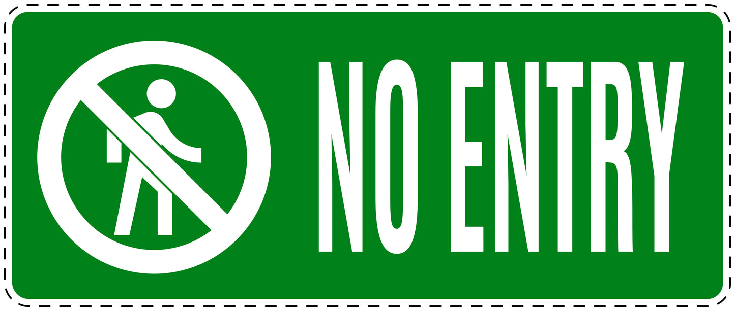 No entry sticker "No entry " LH-SI5080-67