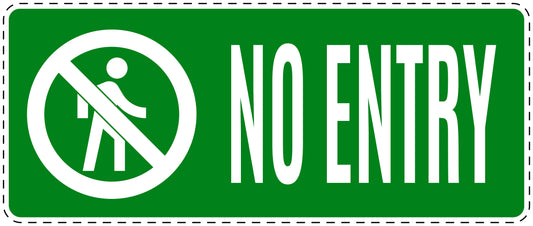No entry sticker "No entry " LH-SI5080-67