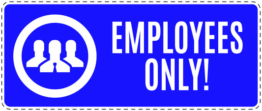 No entry sticker "Employees only" LH-SI5110-44