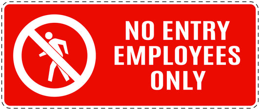 No entry sticker "No entry employees only" LH-SI5140-14