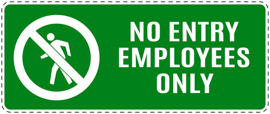 No entry sticker "No entry employees only" LH-SI5140-67