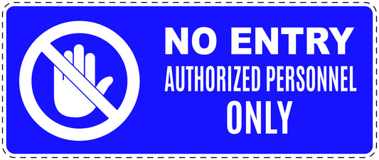No entry sticker "No entry Authorised personnel only" LH-SI5150-44