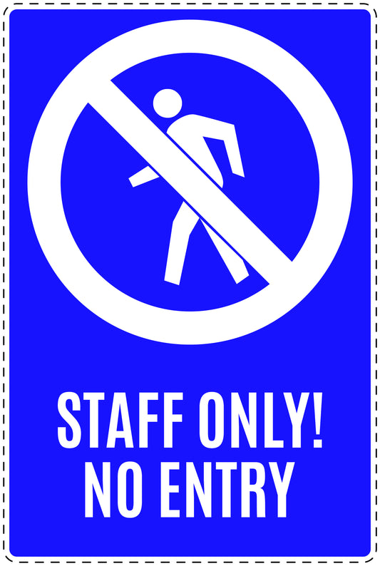 No entry sticker "Staff only! no entry" LH-SI6000-44