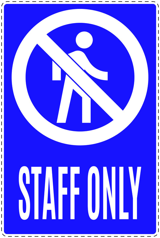 No entry sticker "Staff only" LH-SI6050-44