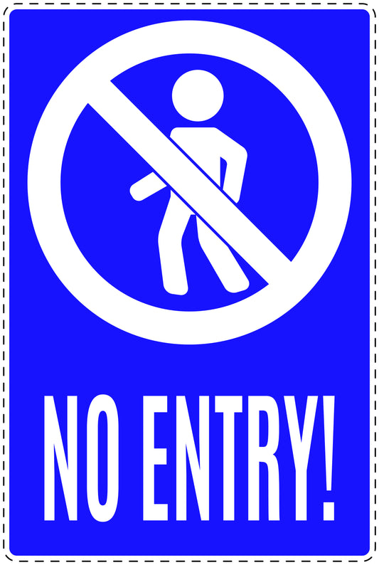 No entry sticker "No entry! " LH-SI6060-44
