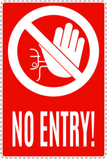 No entry sticker "No entry!" LH-SI6070-14