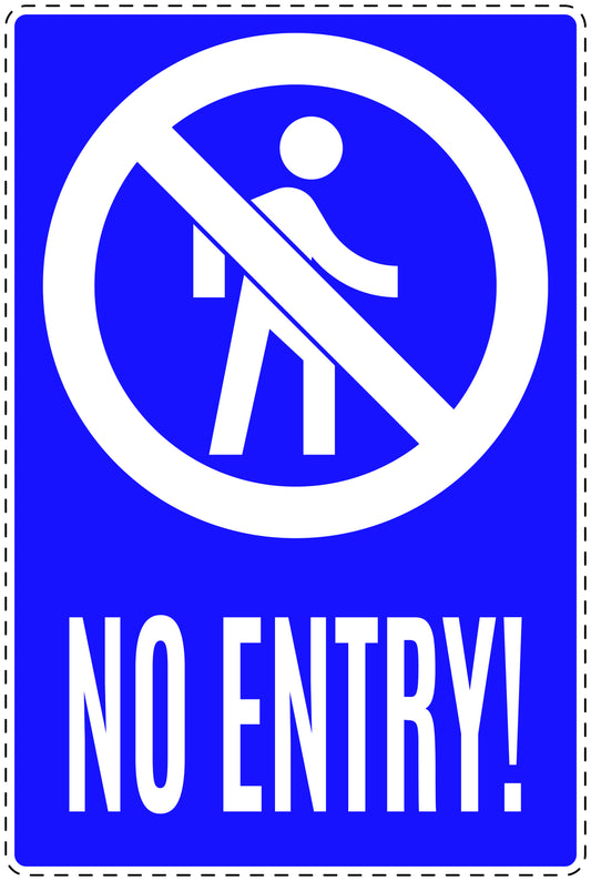 No entry sticker "No entry! " LH-SI6080-44